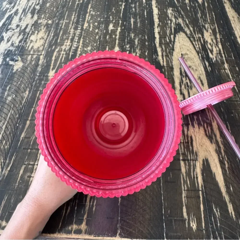 Starbucks - Red Geometric Tumbler with Straw – 24oz